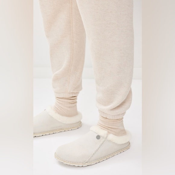 NEW BIRKENSTOCK ZERMATT PREMIUM SUEDE ANTIQUE WHITE SHEARLING SHOES 44 11 - Picture 1 of 15